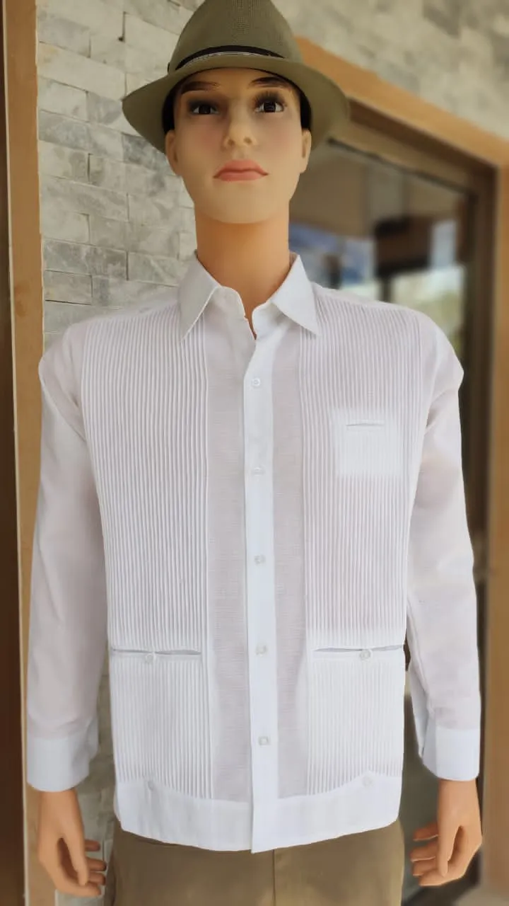 Men's Guayabera Presidental White