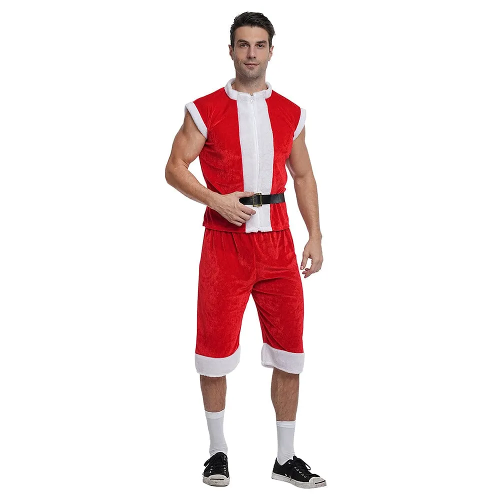 Mens Muscle Santa Suit Asst