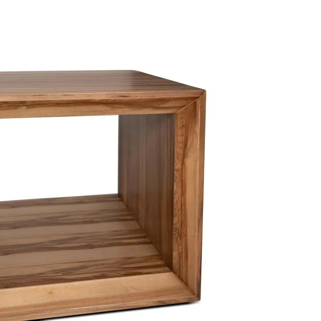 Mensa Smoked Eucalyptus Top Wooden Console Table