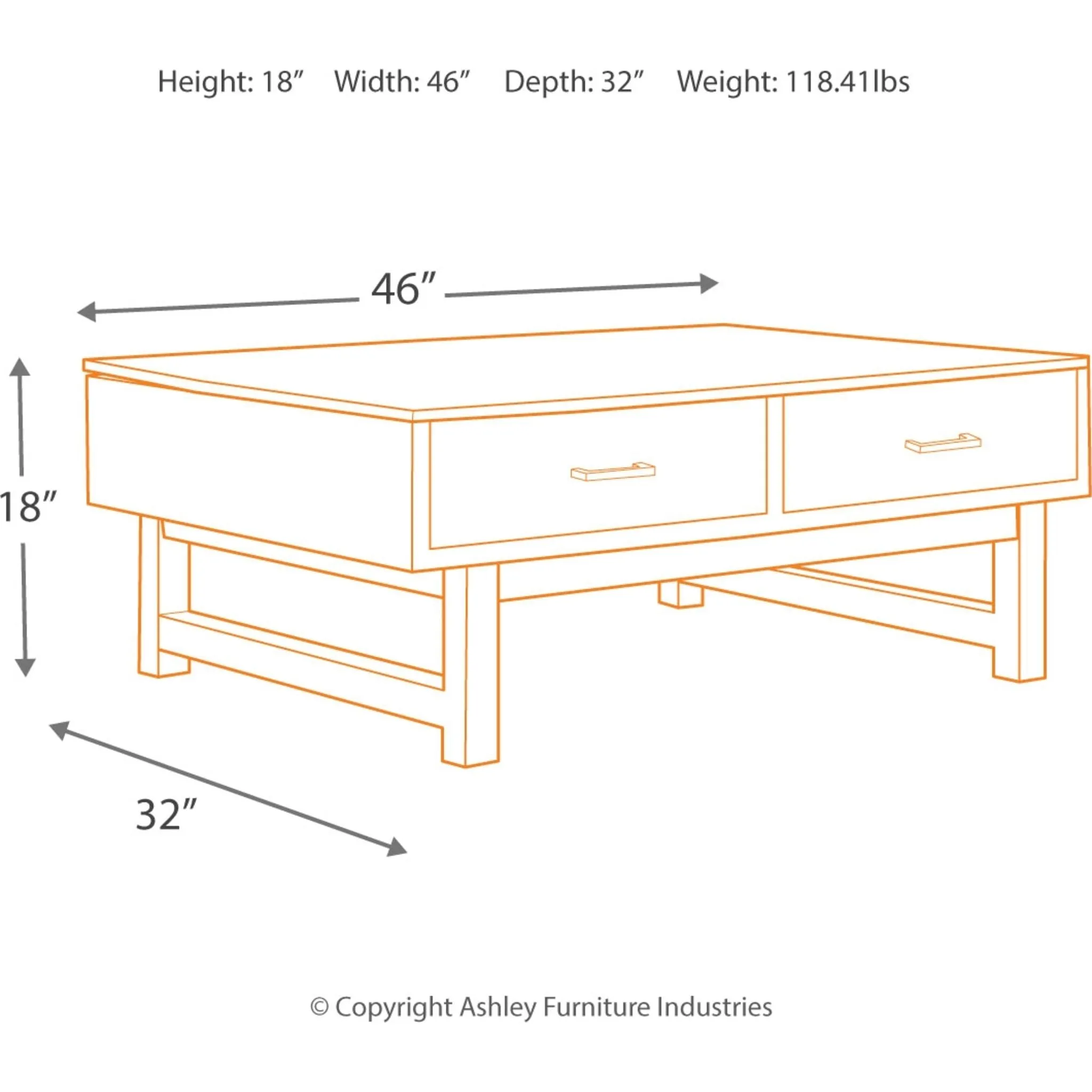 Mondoro Coffee Table with Lift Top