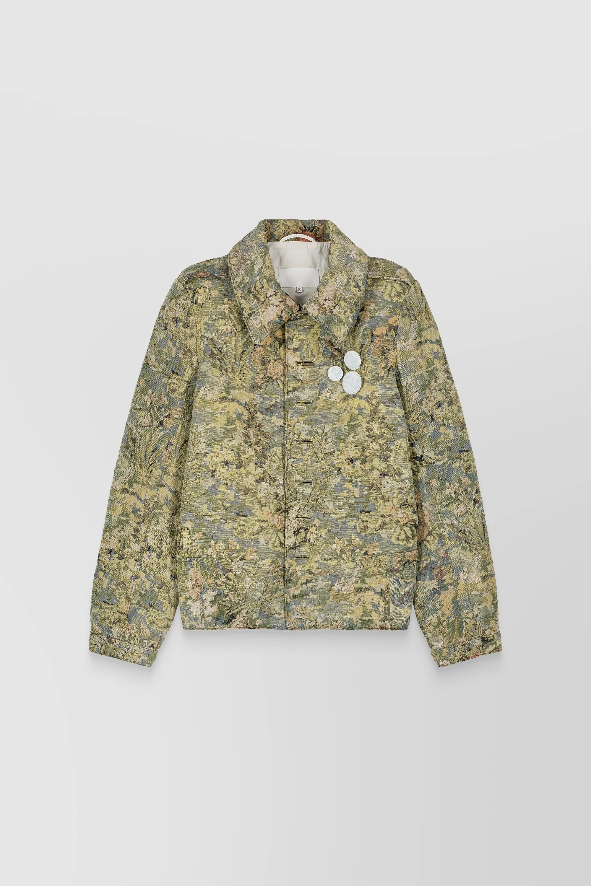 Multicolour jacquard cotton jacket