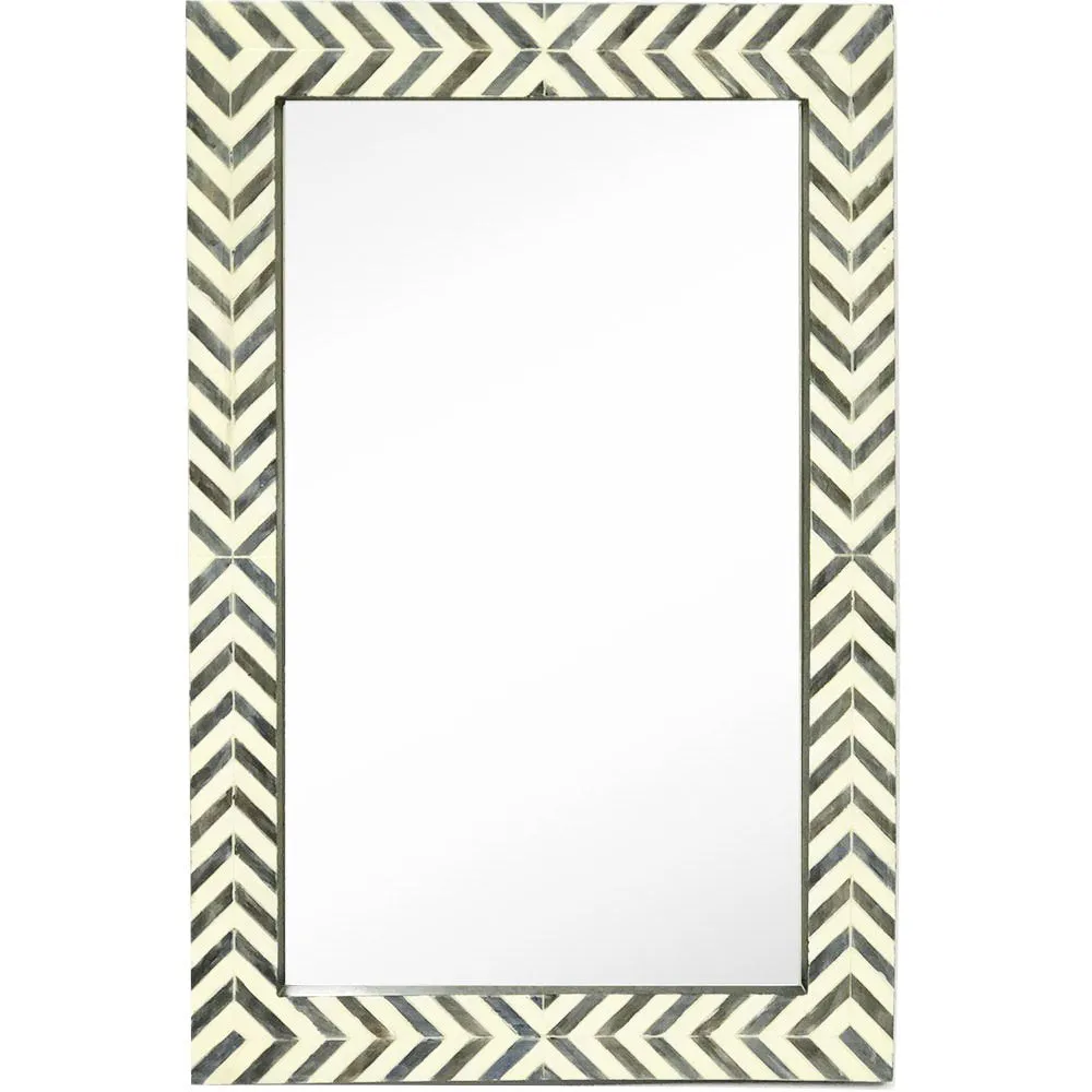 New Contemporary Herringbone Pattern Modern Wall Mirror | Vanity Bedroom or Bathroom 24" x