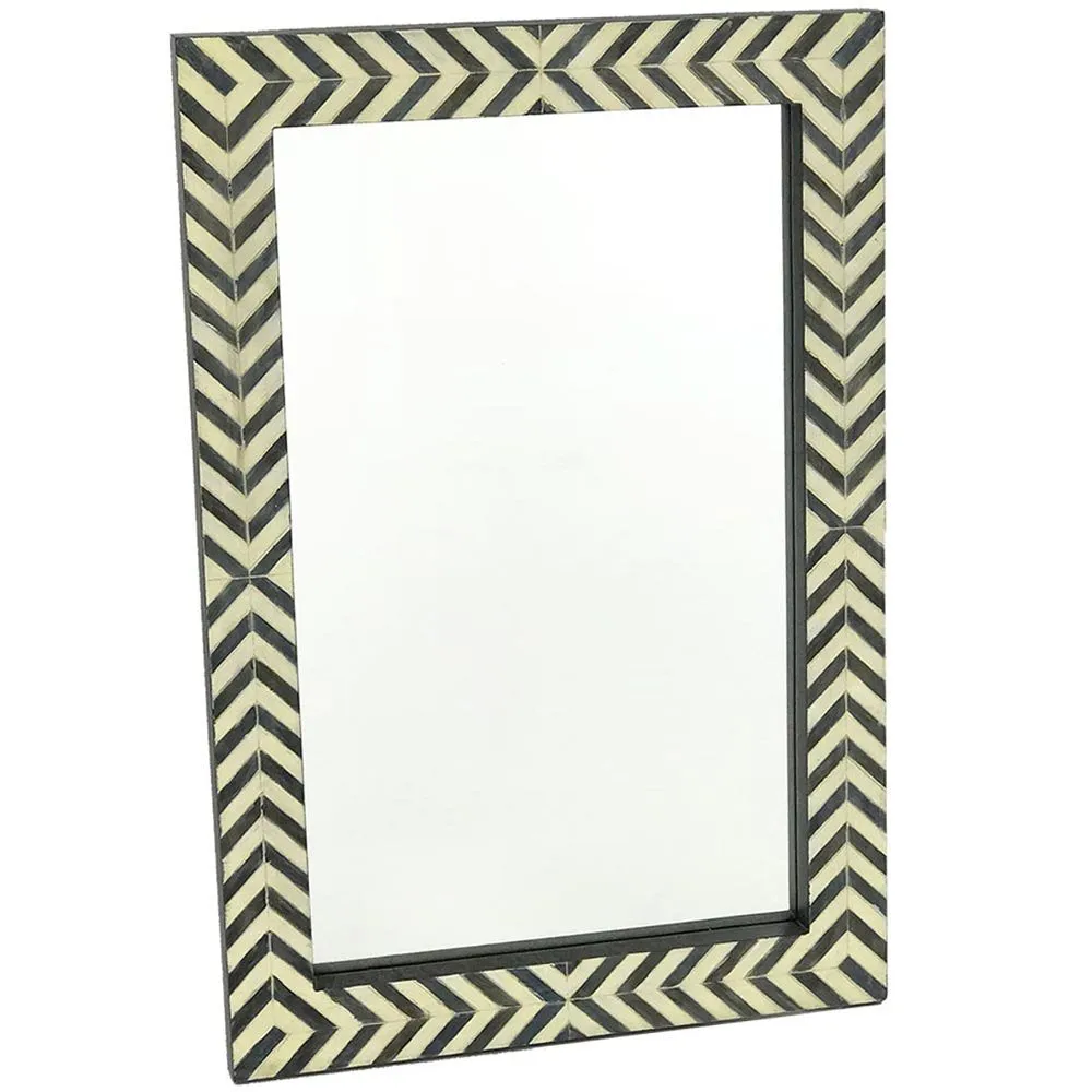 New Contemporary Herringbone Pattern Modern Wall Mirror | Vanity Bedroom or Bathroom 24" x