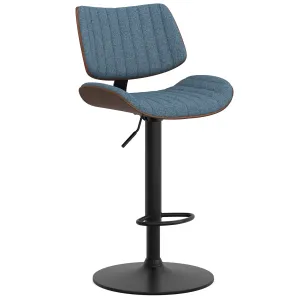 Novak Adjustable Swivel Bar Stool in Linen