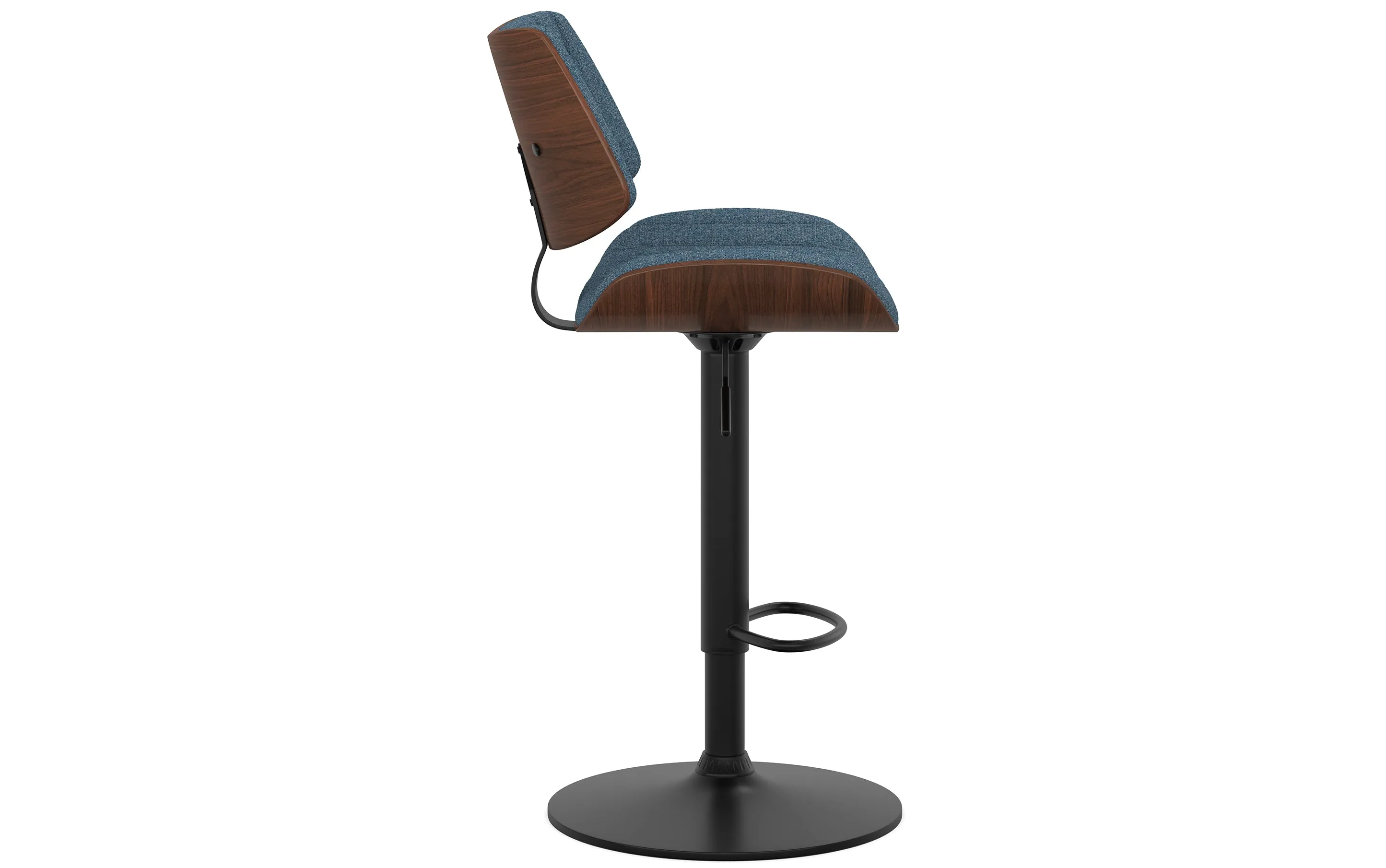 Novak Adjustable Swivel Bar Stool in Linen