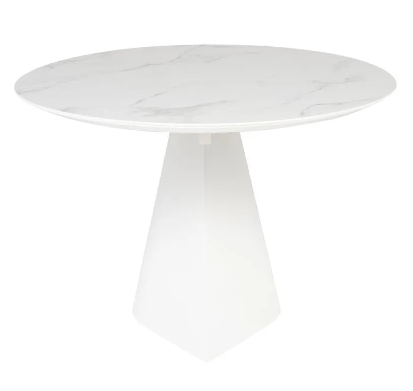 Oblo White Oval dining table