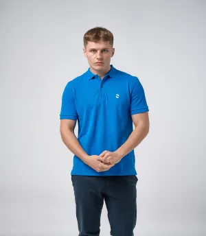 Omnitau Men's Prime Organic Cotton Short Sleeve Polo Shirt - Royal Blue