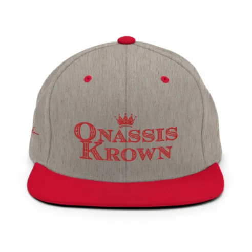 Onassis Krown Royal Font Two-Tone Baseball Cap Snapback