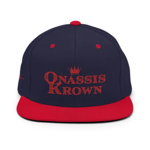 Onassis Krown Royal Font Two-Tone Baseball Cap Snapback