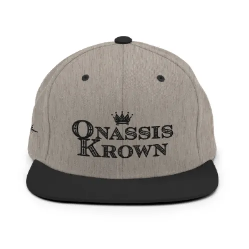 Onassis Krown Royal Font Two-Tone Baseball Cap Snapback