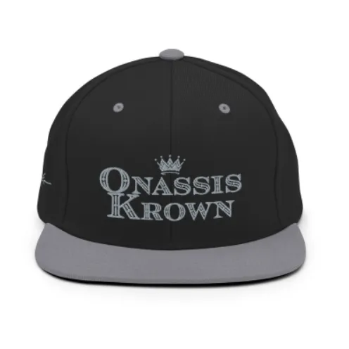 Onassis Krown Royal Font Two-Tone Baseball Cap Snapback