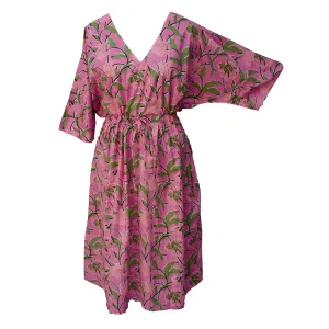 Pink Vines Cotton Maxi Dress UK Size 18-32 M128