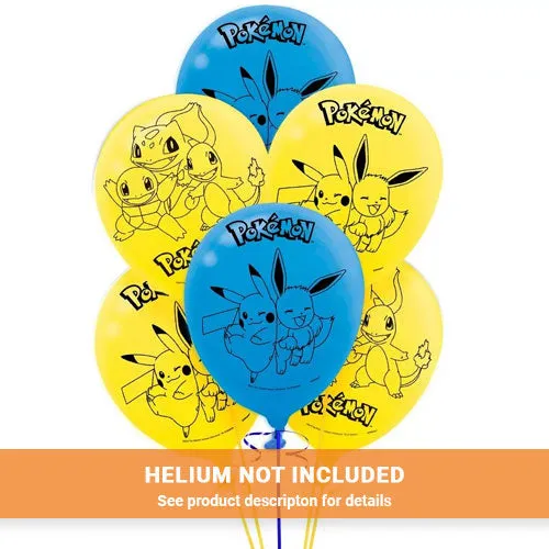 Pokémon Flat Latex Balloons 12" | 6ct