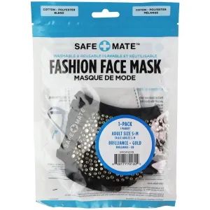 Safe Mate x BRILLIANCE Washable Cloth Face Mask (Adult S/M) with Filter - Gold