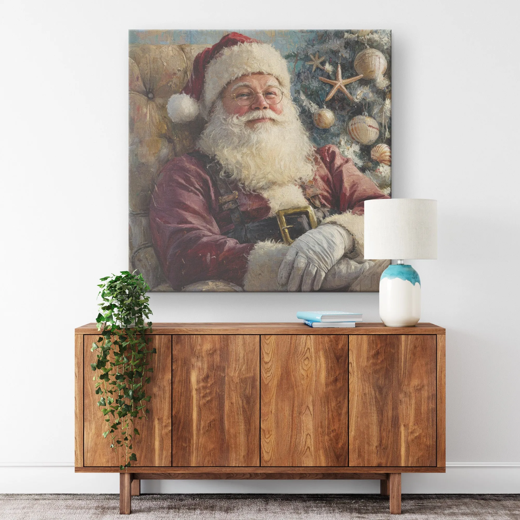 Santa Art - Traditional Touch of Coastal