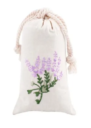 Set Of 2 Embroidered Lavender Scented Sachet Bags