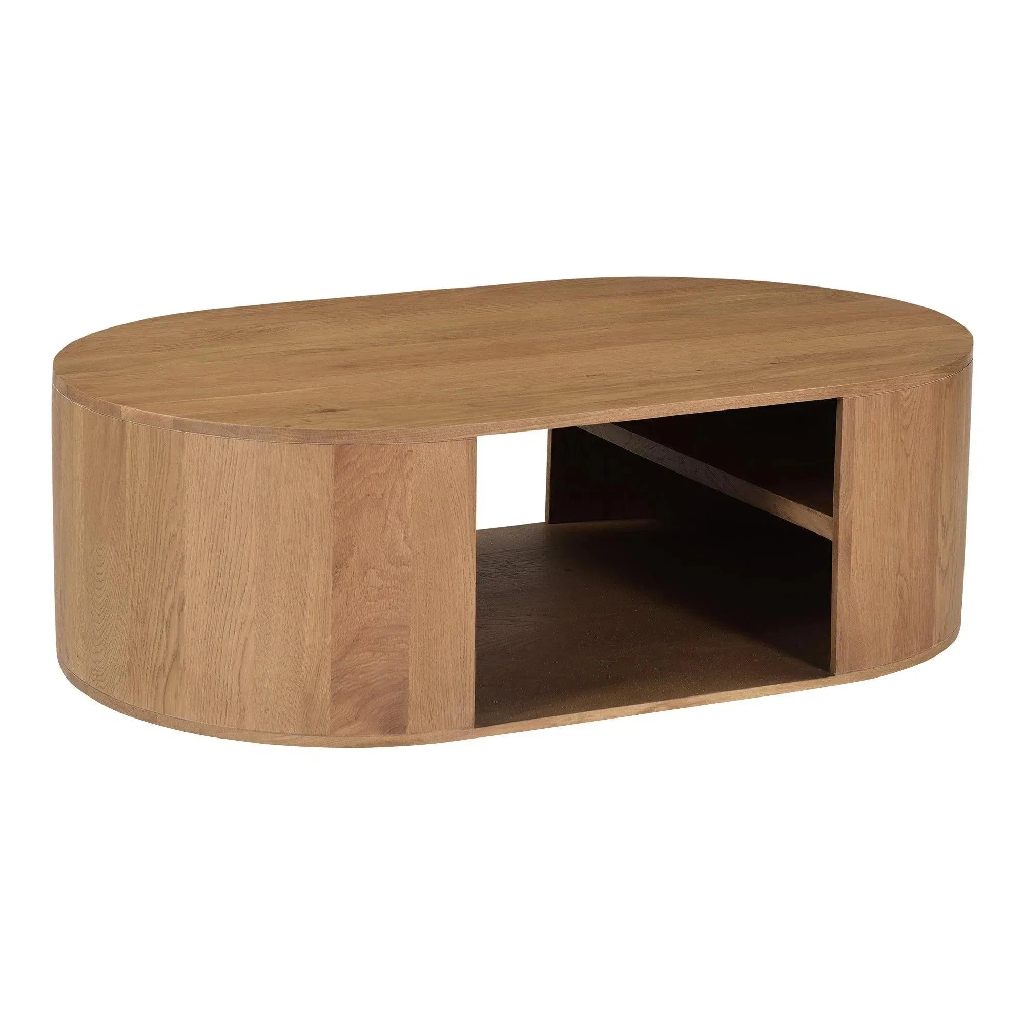 Theo Natural Wood Oval Coffee Table