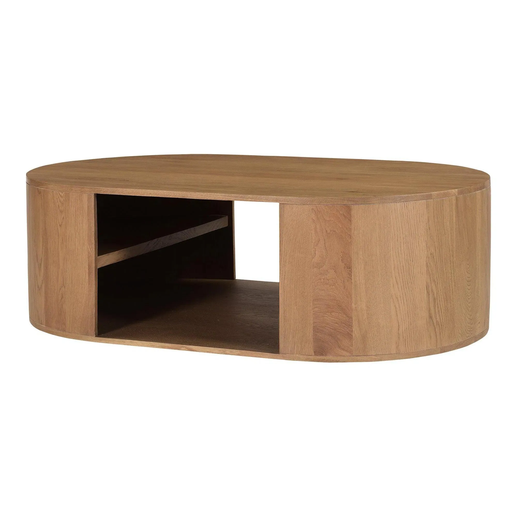 Theo Natural Wood Oval Coffee Table