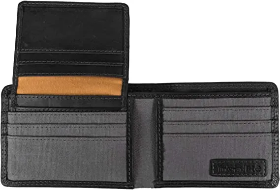 Timberland PRO Men's Leather RFID Wallet with Removable Flip Pocket