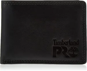 Timberland PRO Men's Leather RFID Wallet with Removable Flip Pocket