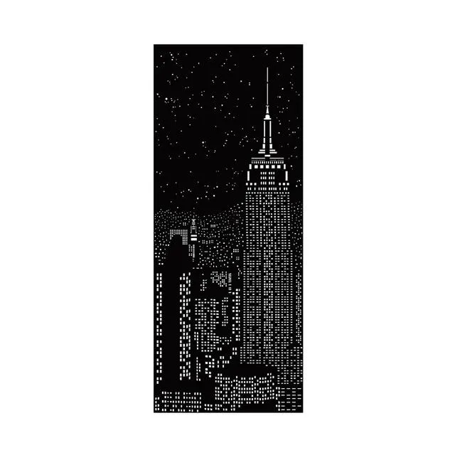 Unique City View Polyester Blackout Curtains