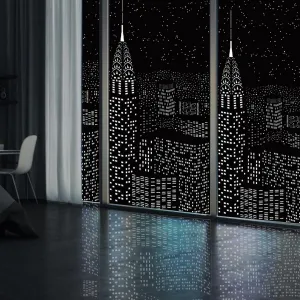 Unique City View Polyester Blackout Curtains