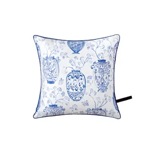 Vintage Classic Blue and White Floral Printed Cushion Series Home Decor Pillow